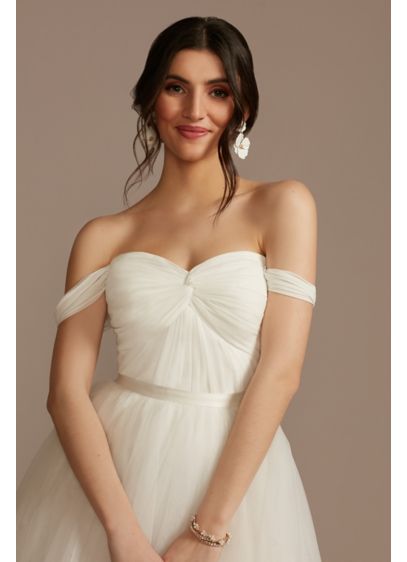 Off Shoulder Pleated Chiffon Wedding Separates Top - Think beyond the dress and opt for something